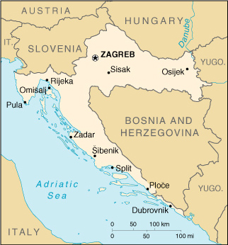 Map of Croatia