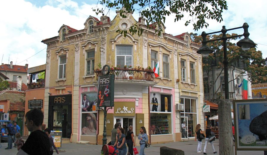 Boulevard in Burgas on the Black Sea Coast of Bulgaria