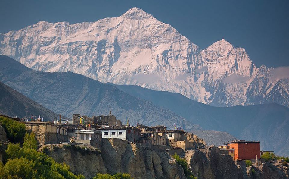 Nilgiri Peaks from Kagbeni in Upper Kali Gandaki Valley