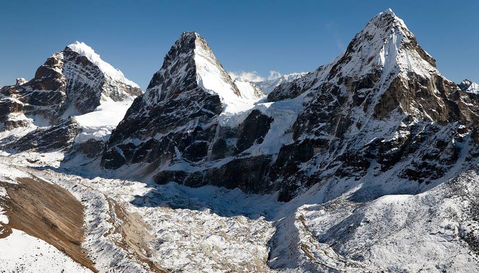 Kangchung Peaks above Ngozumpa Glacier