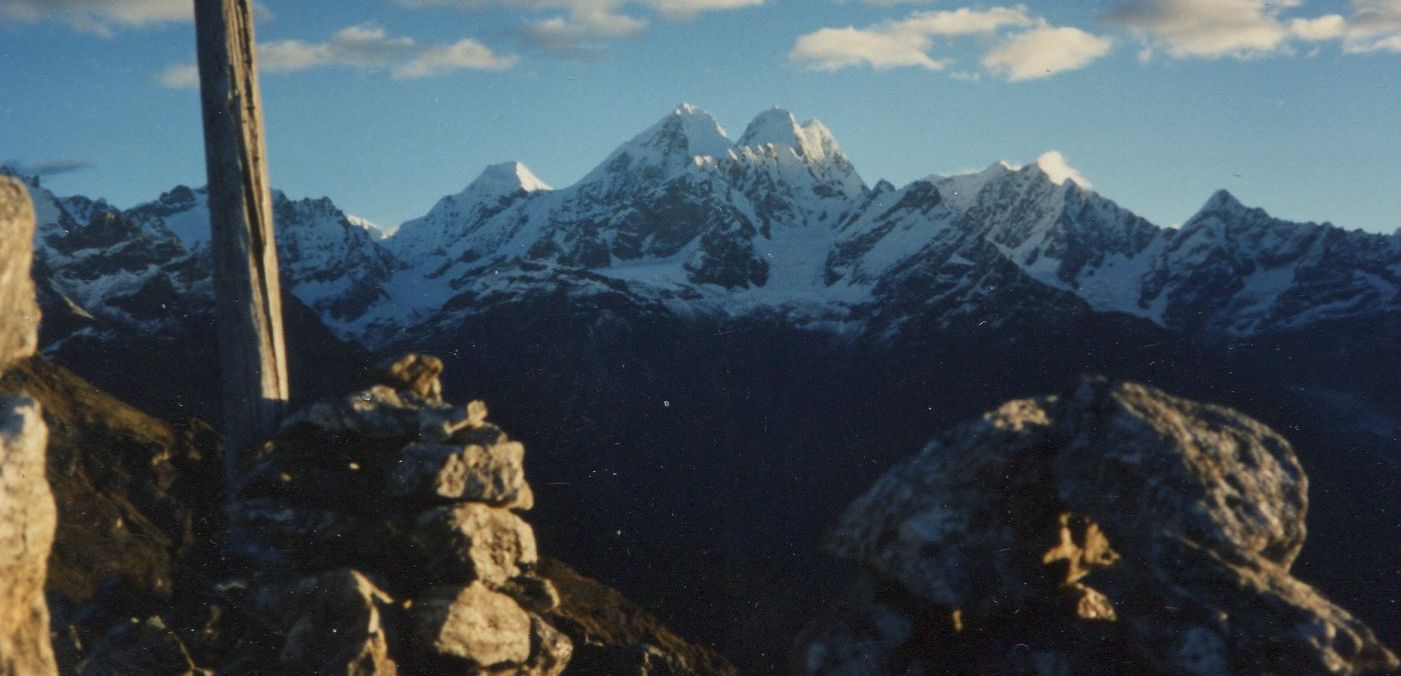 Mt. Dorje Lakpa ( 6988m ) in the Jugal Himal from above Panch Pokhari