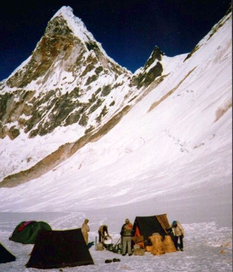 Ama Dablam from Camp beneath Mingbo La