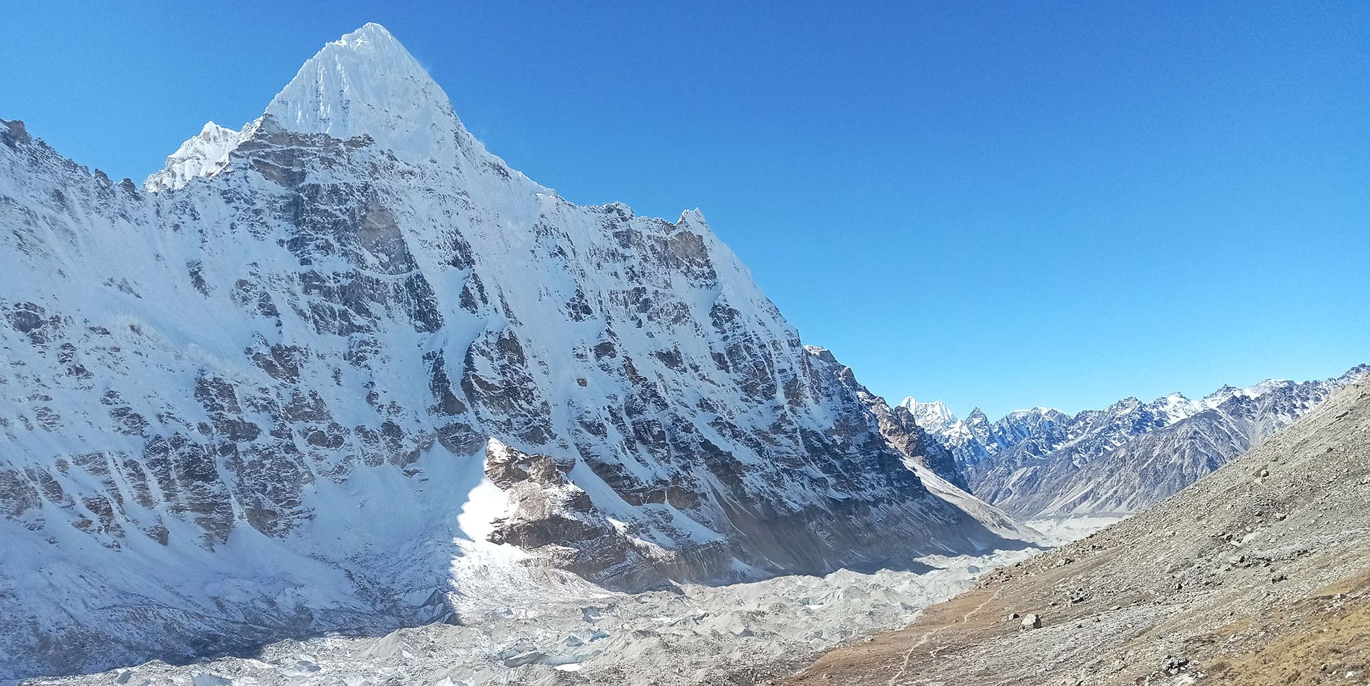 Gimmigela Peak 6415m on route from Lhonak to Pang Pema