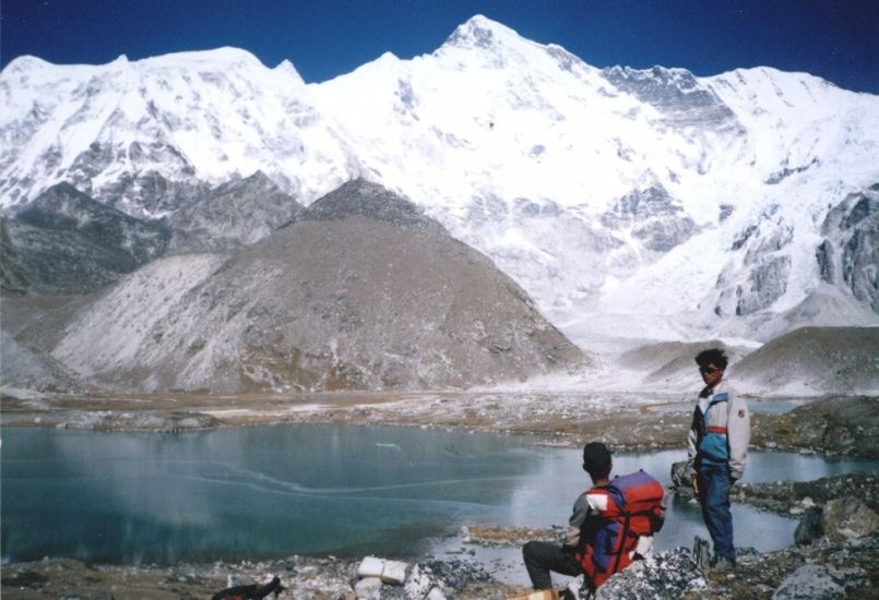 Cho Oyu from the Khumbu Panch Pokhari