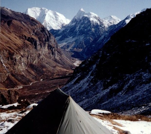 Mt.Langshisa Ri and Dome Blanc from Ganja La Base Camp