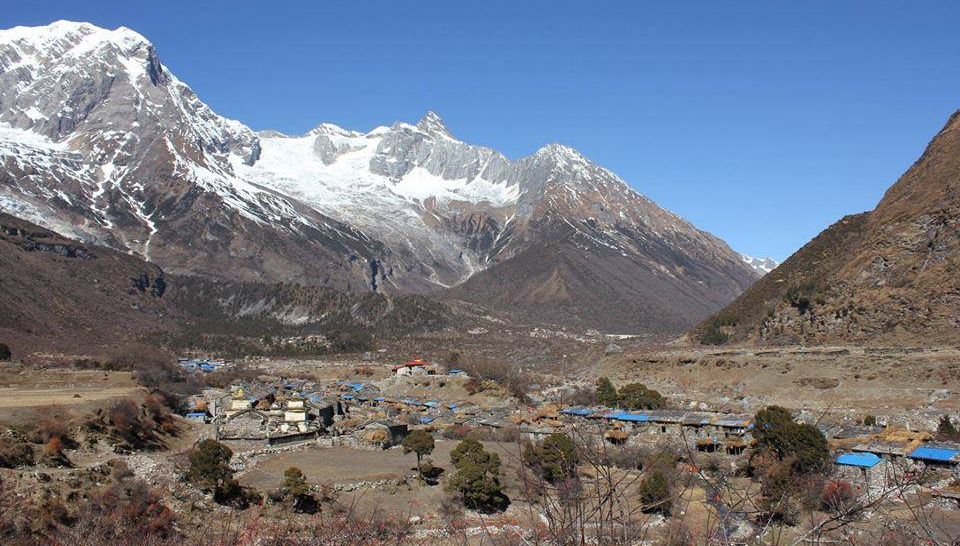 Samagaon Village at head of the Buri Gandaki Valley