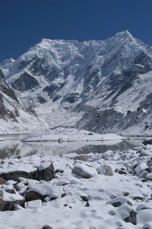 Parchoma ( Parchamo ) from Trakarding Glacier