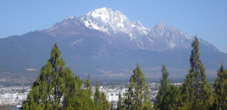 Jade Dragon Snow Mountain from "Looking at the Past" Pavilion