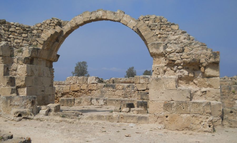 Archway in the medieval Saranta Kolones Fortress