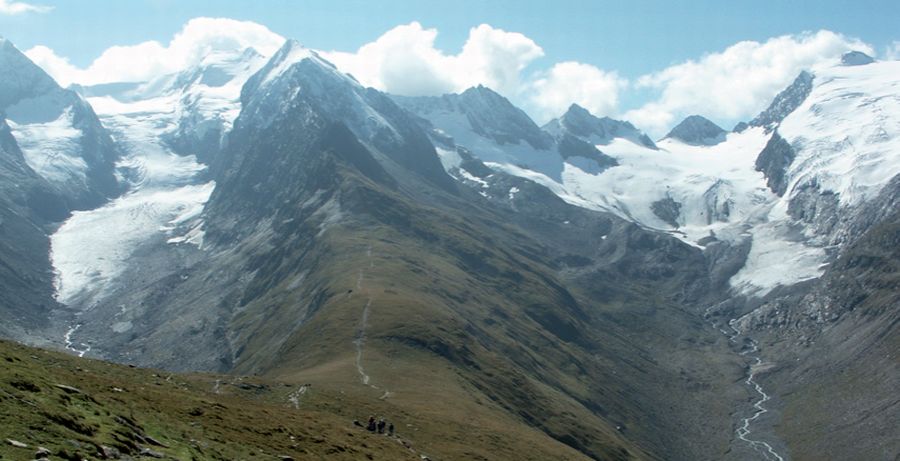 Gaisberg and Rotmoosferner Glaciers in the Otztal Alps of the Austrian Tyrol