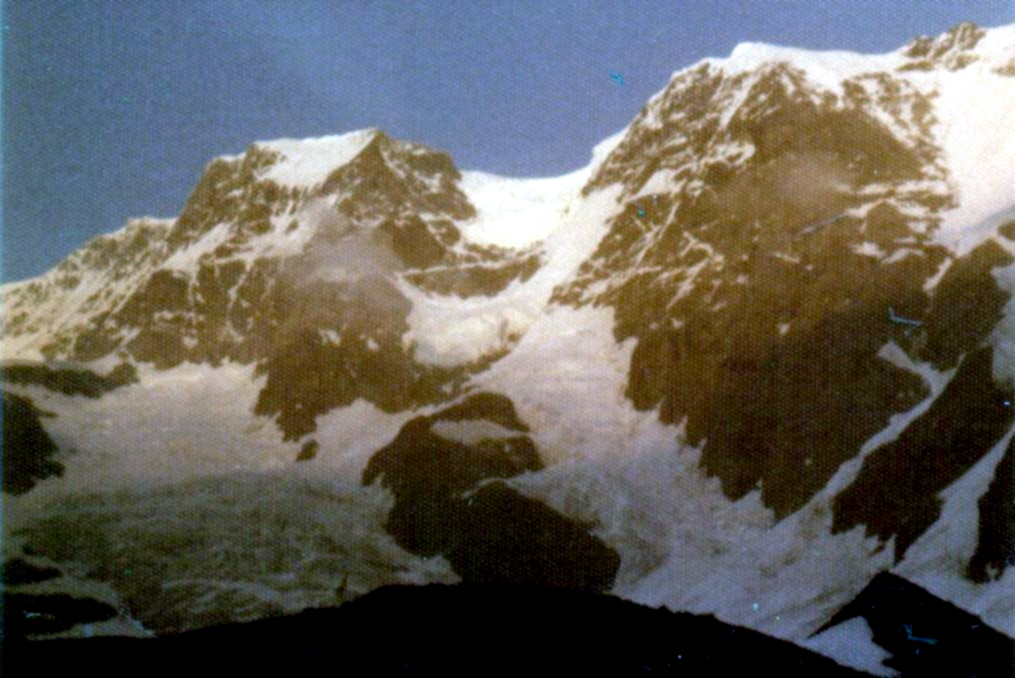 Mittaghorn from Schmadri Hut in the Bernese Oberlands Region of the Swiss Alps