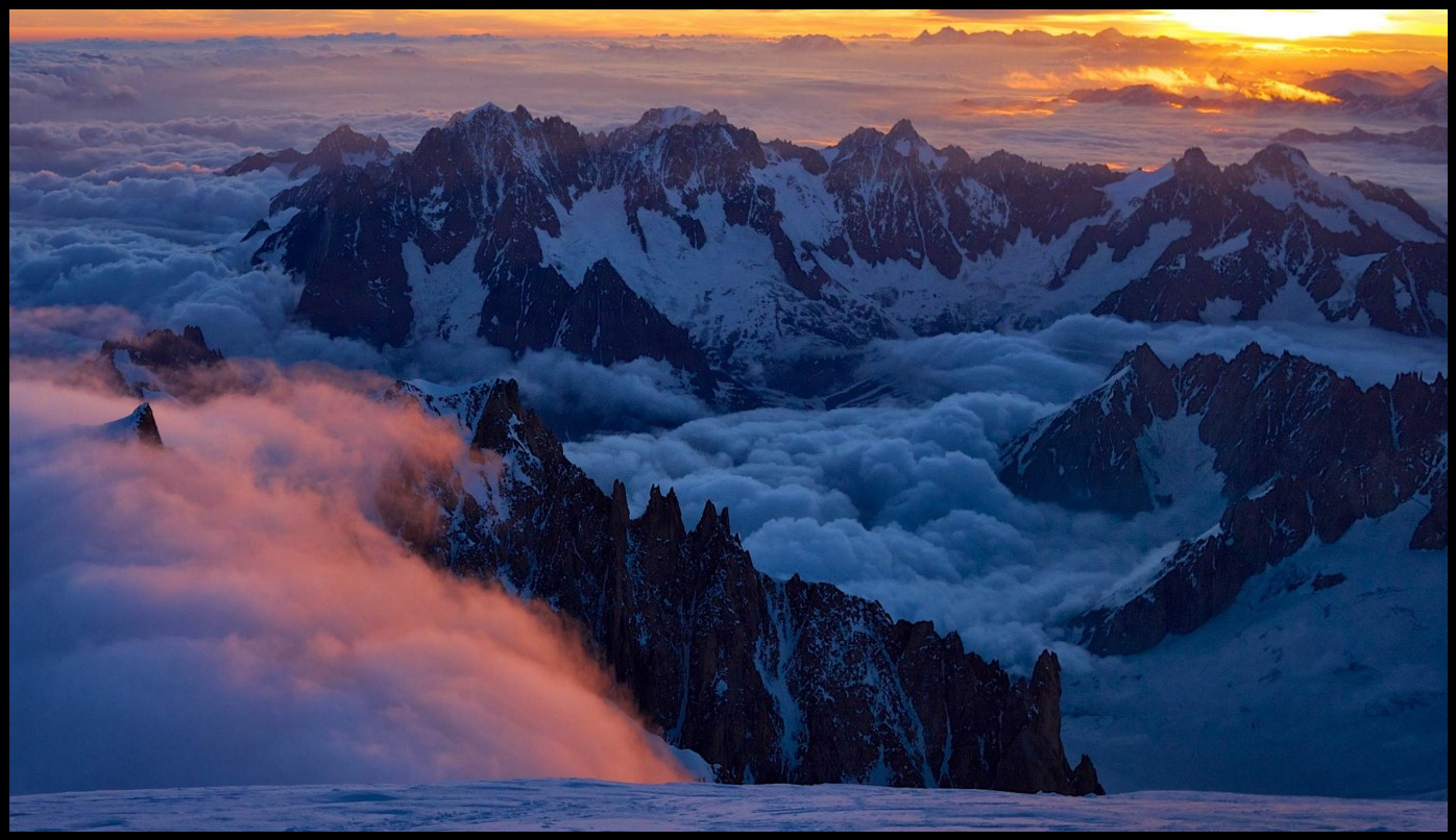 Chamonix Aiguilles from Aiguille du Midi