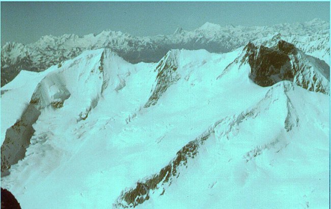 Fiescherhorn and Grunhorn from Finsteraarhorn