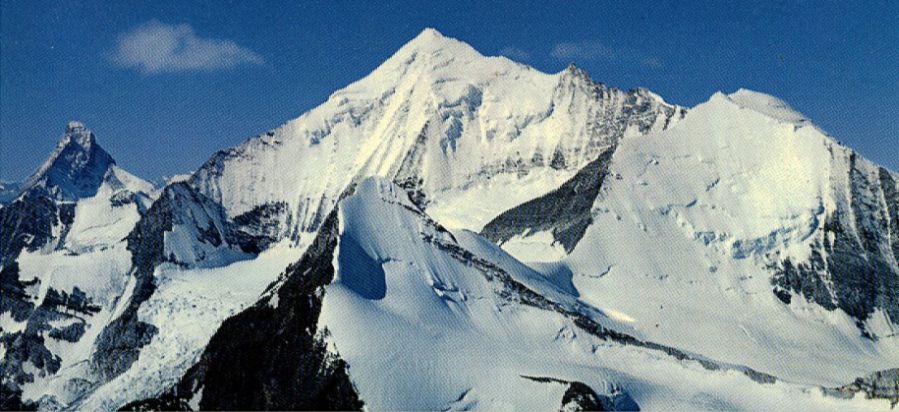 Weisshorn ( 4505 metres ) in the Zermatt Region of the Swiss Alps