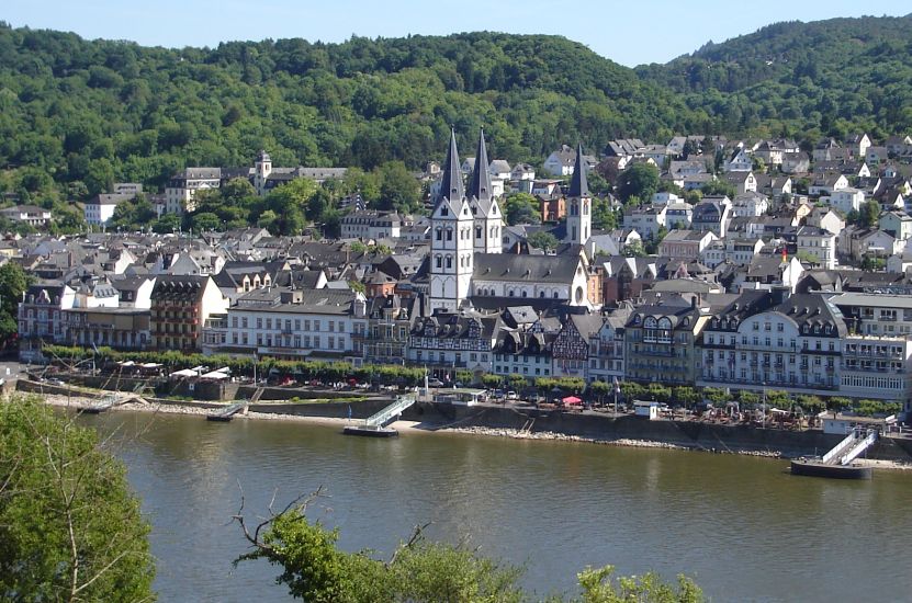 Rhine River near Koblenz in the Eifel Region of Germany