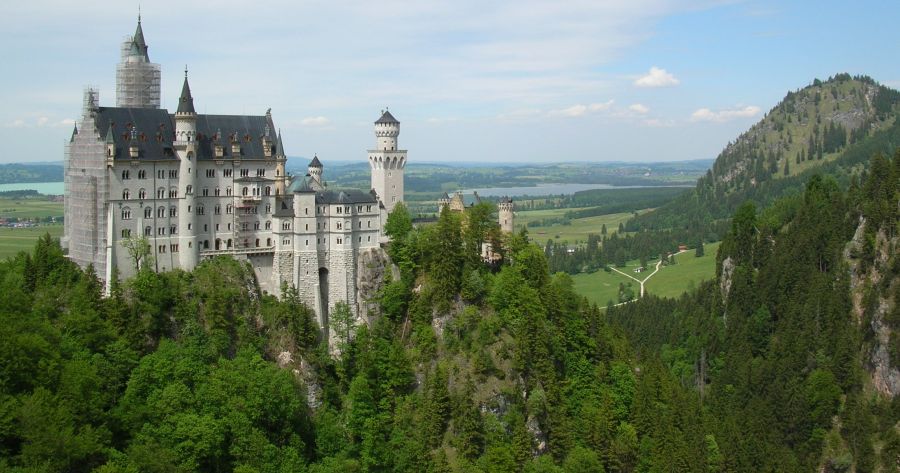 Neuschwanstein Castle in the Bavarian Region of Germany