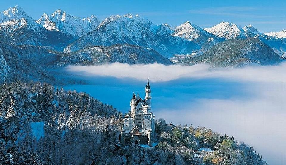 Neuschwanstein Castle in the Bavarian Region of Germany