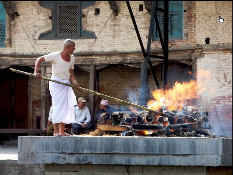 Ghat at Hindu Temple of Pashupatinath in Kathmandu