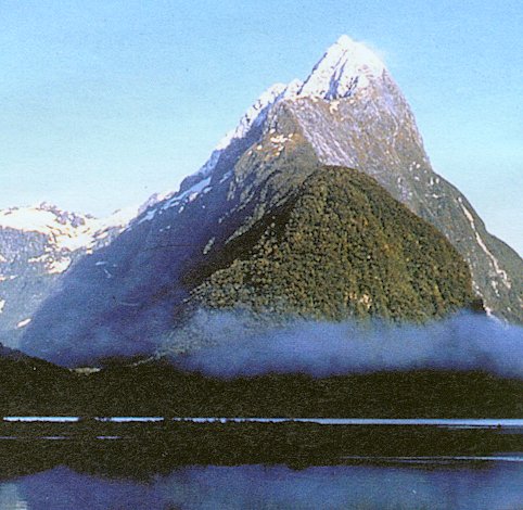 Mitre Peak in Milford Sound in South Island of New Zealand