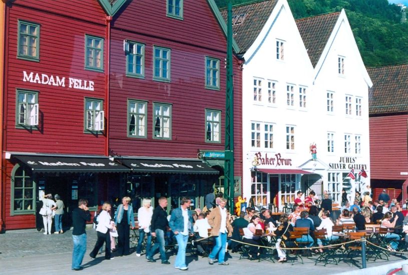 Port of Bergen on the West Coast of Norway