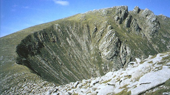 Caisteal Abhail from Cir Mhor on the Isle of Arran