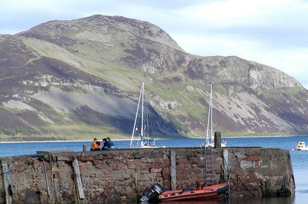 Holy Isle from Lamlash Pier on the Island of Arran