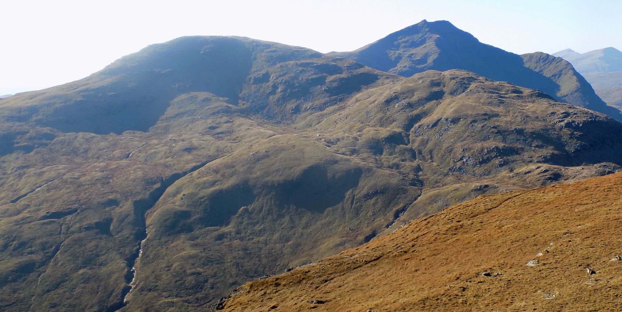 Ben Oss and Ben Lui from Beinn Dubhchraig