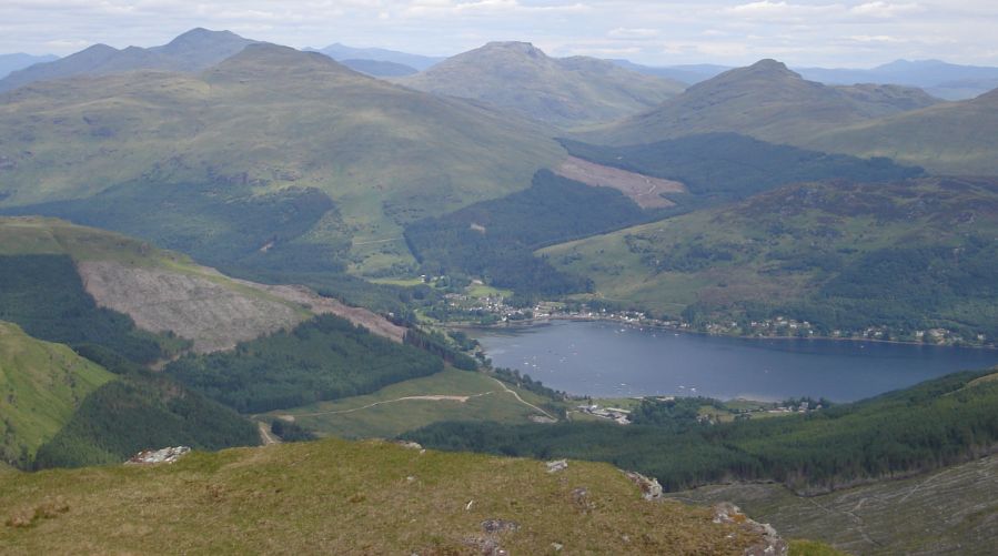 Lochgoilhead from summit of Beinn Bheula