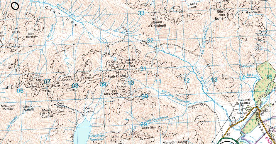 Map for Beinn Eunaich