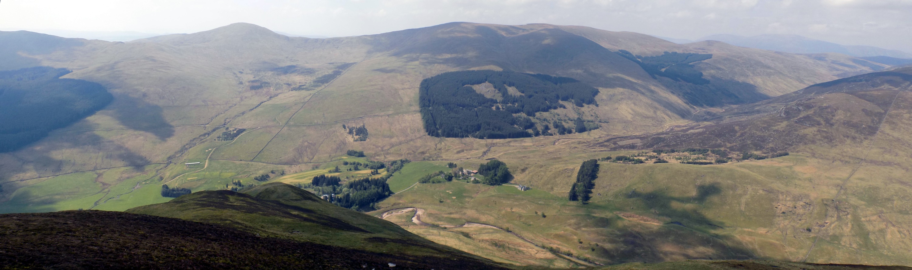 Ben Earb and Meall 'Choire Bhuidhe above Spittal of Glenshee