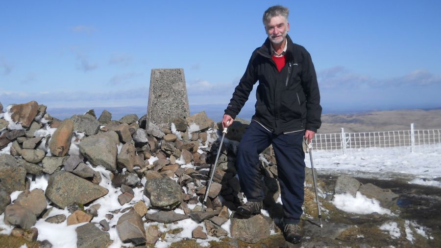 Trig Point on summit of Ben Cleuch