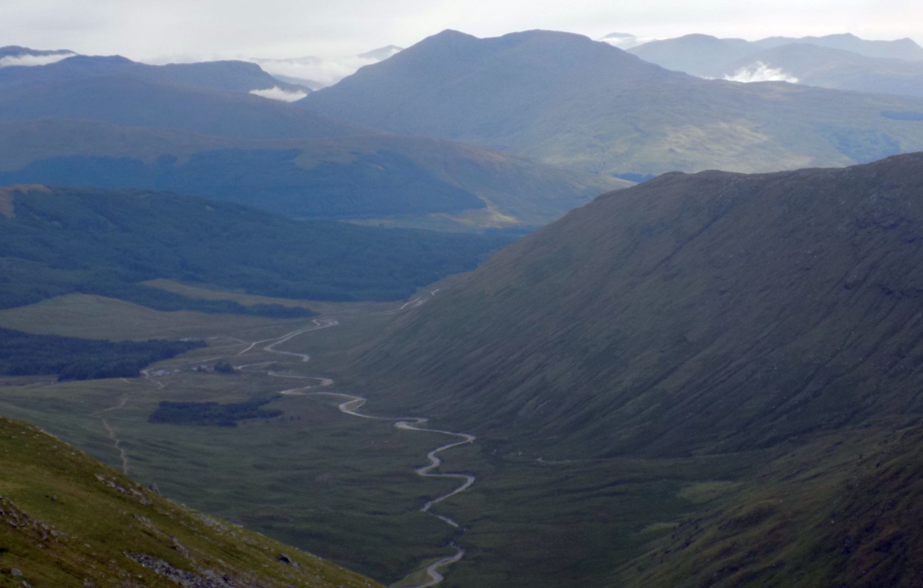 Ben Challum beyond Glen Cononish from Ben Lui