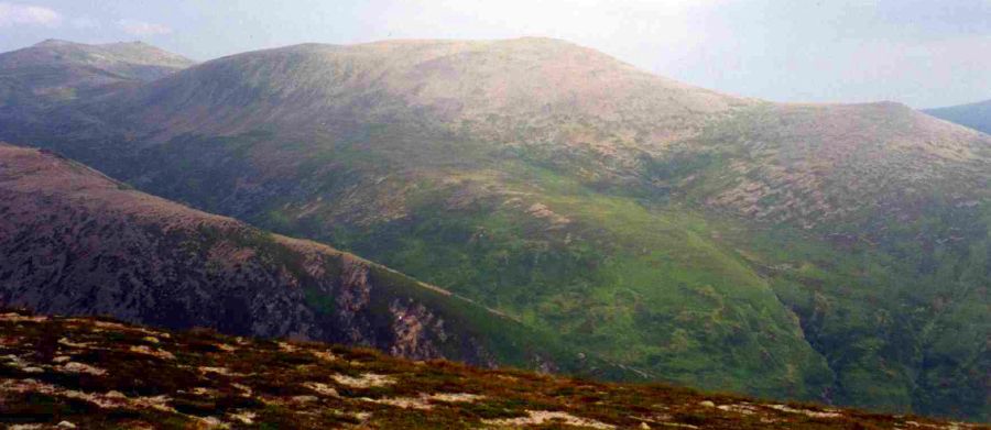 Derry Cairngorm from Carn a Mhaim in the Cairngorm Mountains of Scotland