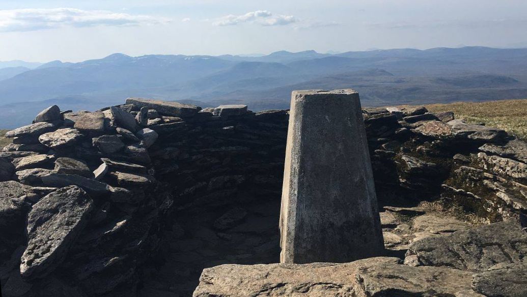 Trig point on summit of Ben Wyvis