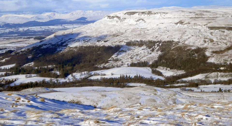 Stronend from Dungoil in the Campsie Fells