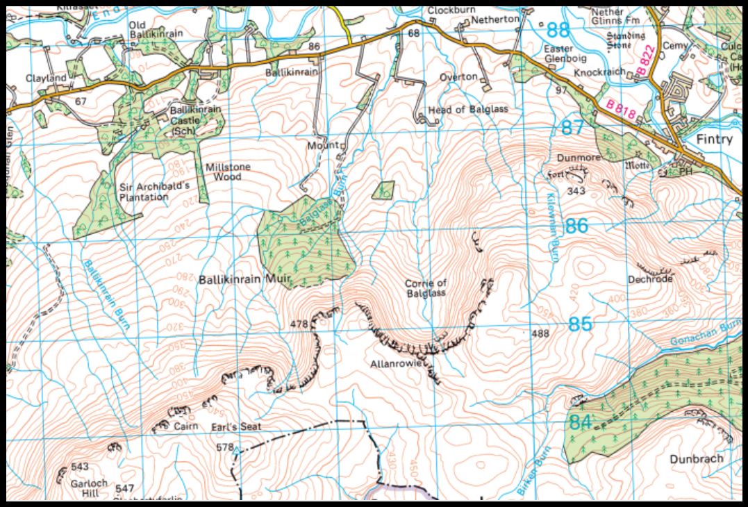 Map of the Corrie of Balglass