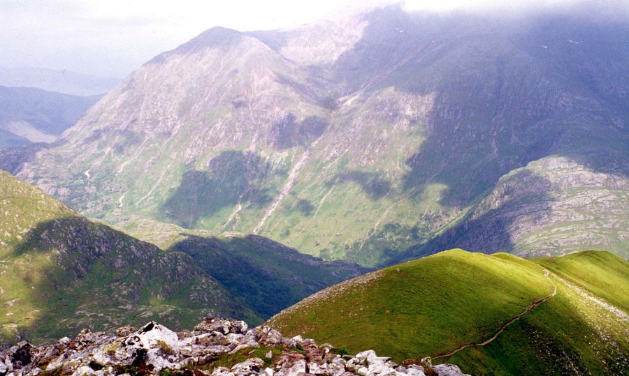 Glen Nevis from An Gearanach in the Mamores above Glen Nevis