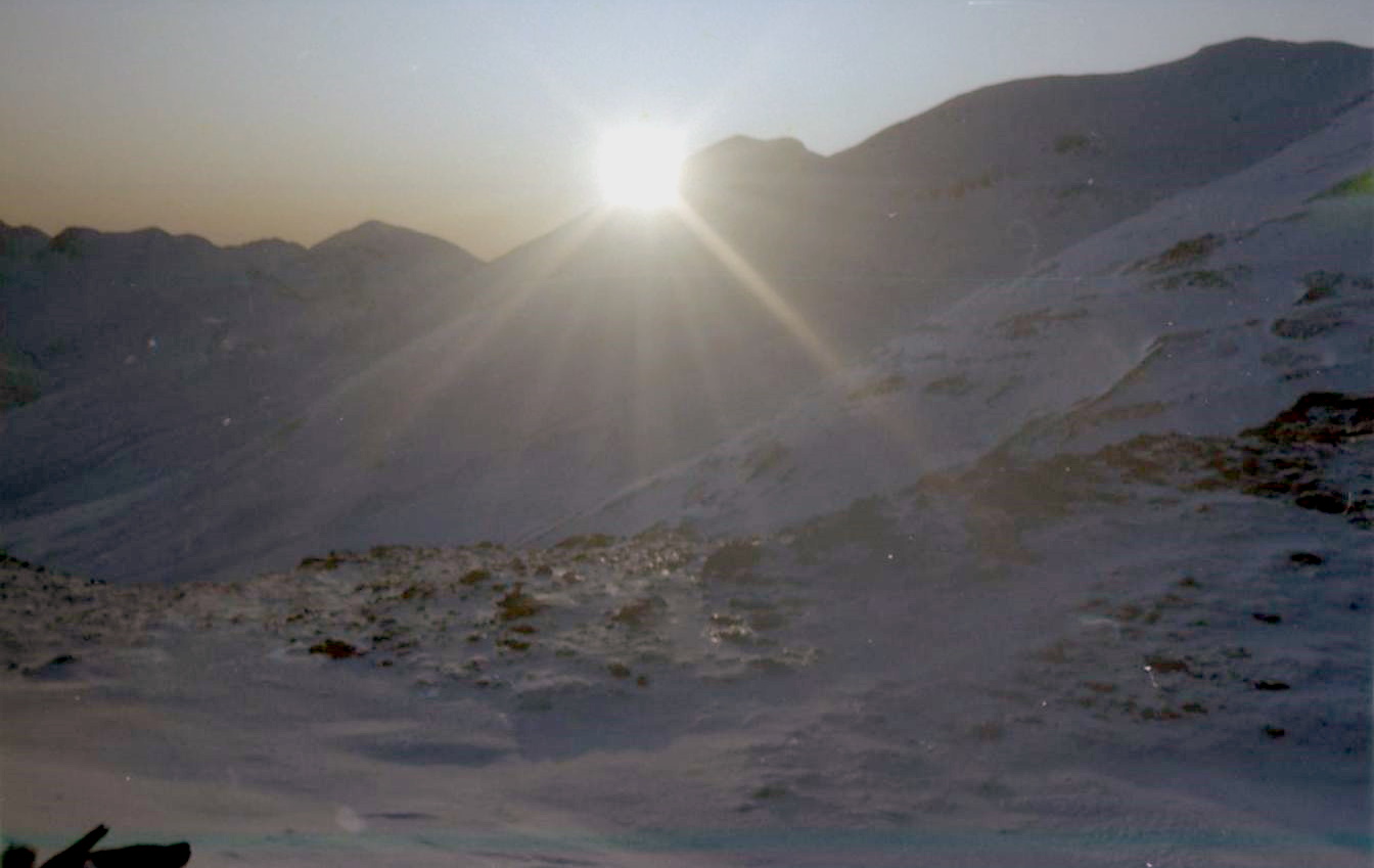 Sunset on descent from the Grey Corries