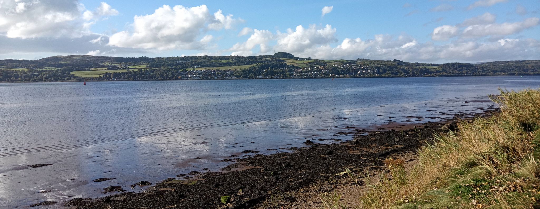 Langbank across the Firth of Clyde from the Shore Path at Dumbarton