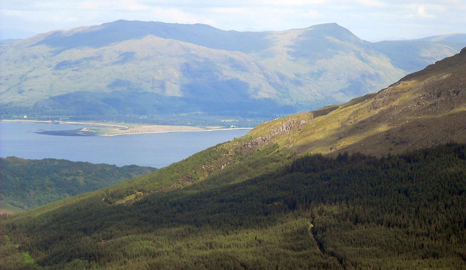 Ardgour Hills above Corran on Loch Linnhe from Fraochaidh