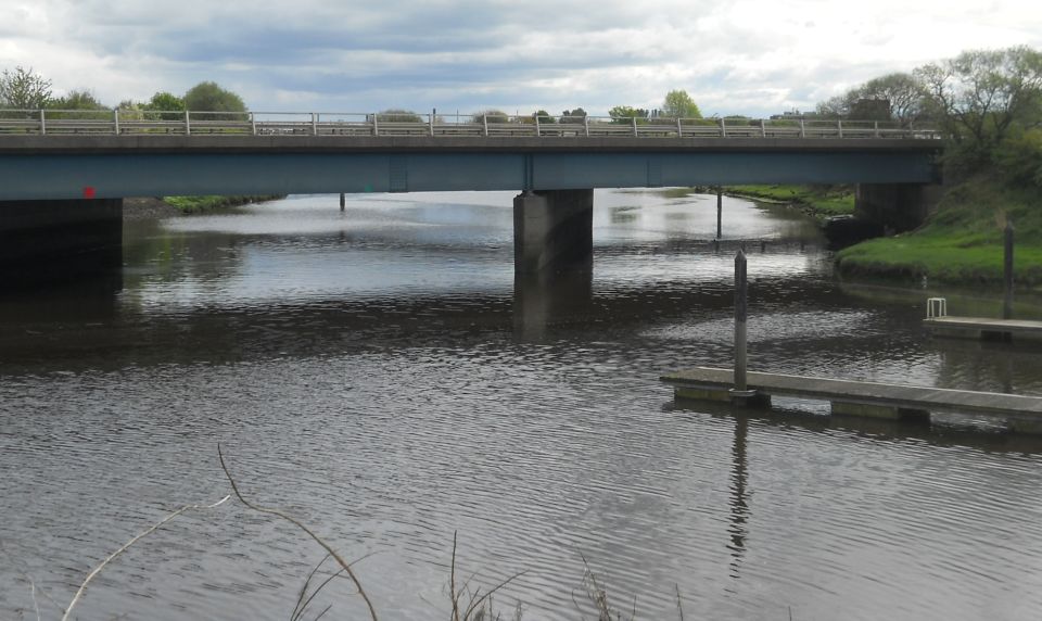 Motorway bridge over the Carron River at The Forth and Clyde Canal