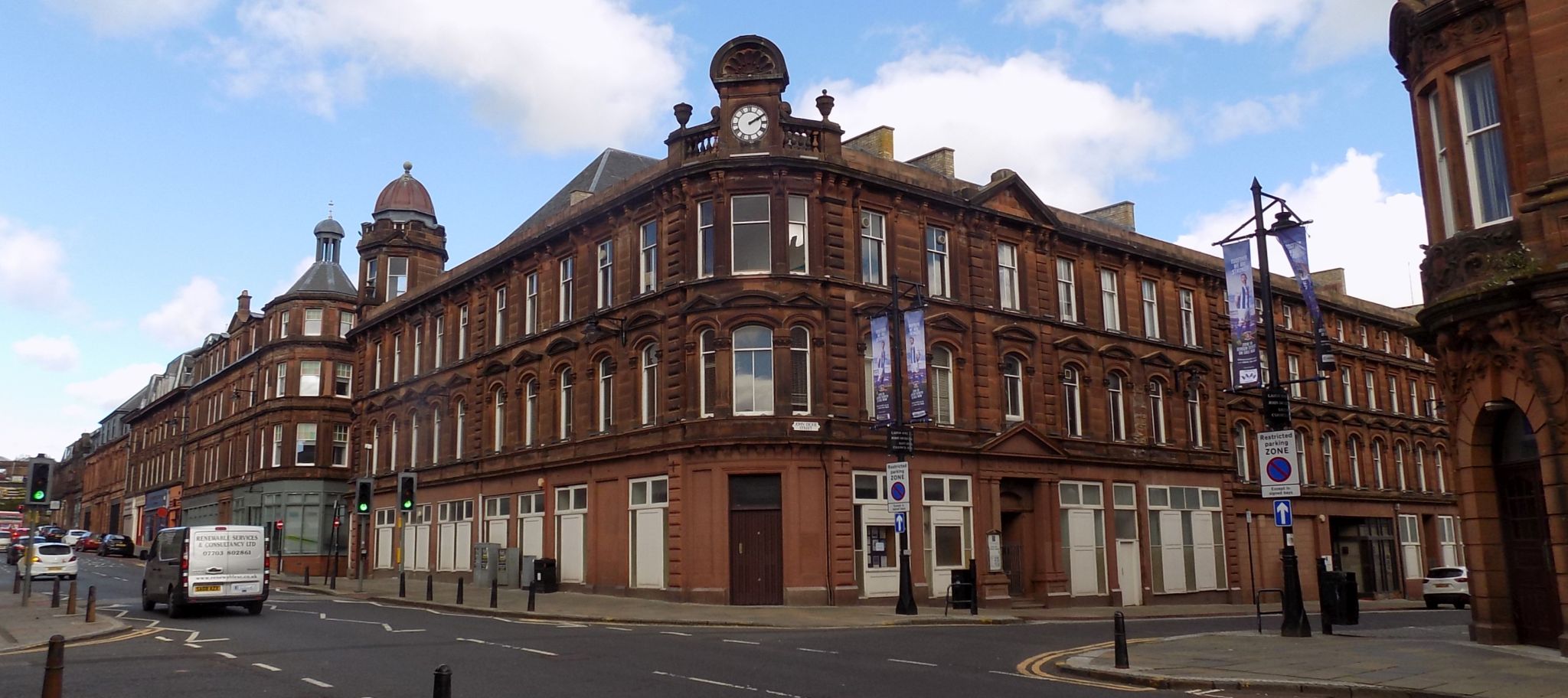 Equitable Cooperative Society Traditional Red Sandstone Building ( b1879/80 ) in John Finnie Street Kilmarnock