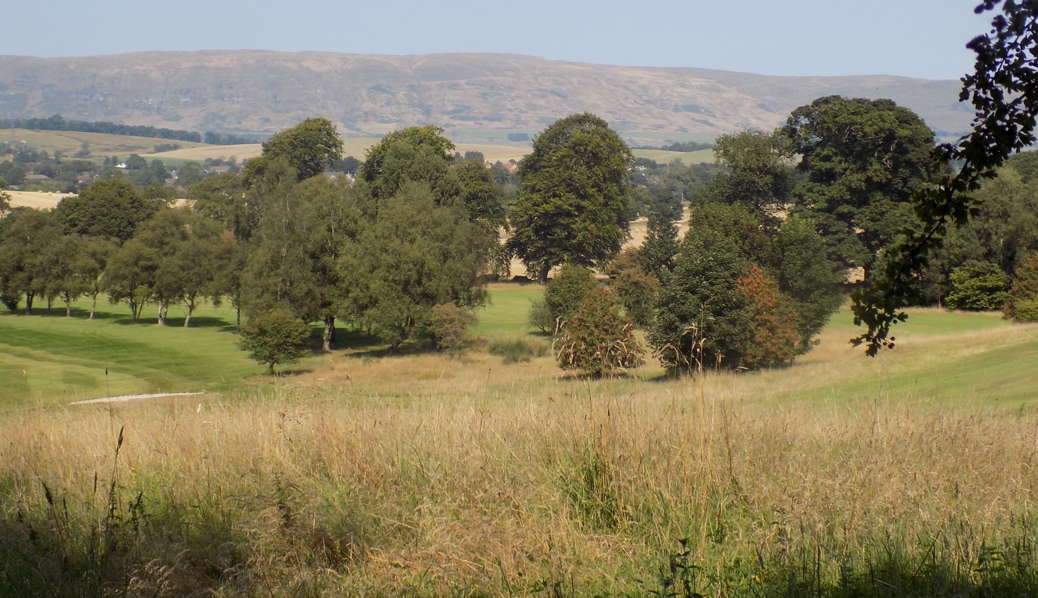 Campsie Fells beyond Cadder Golf Course