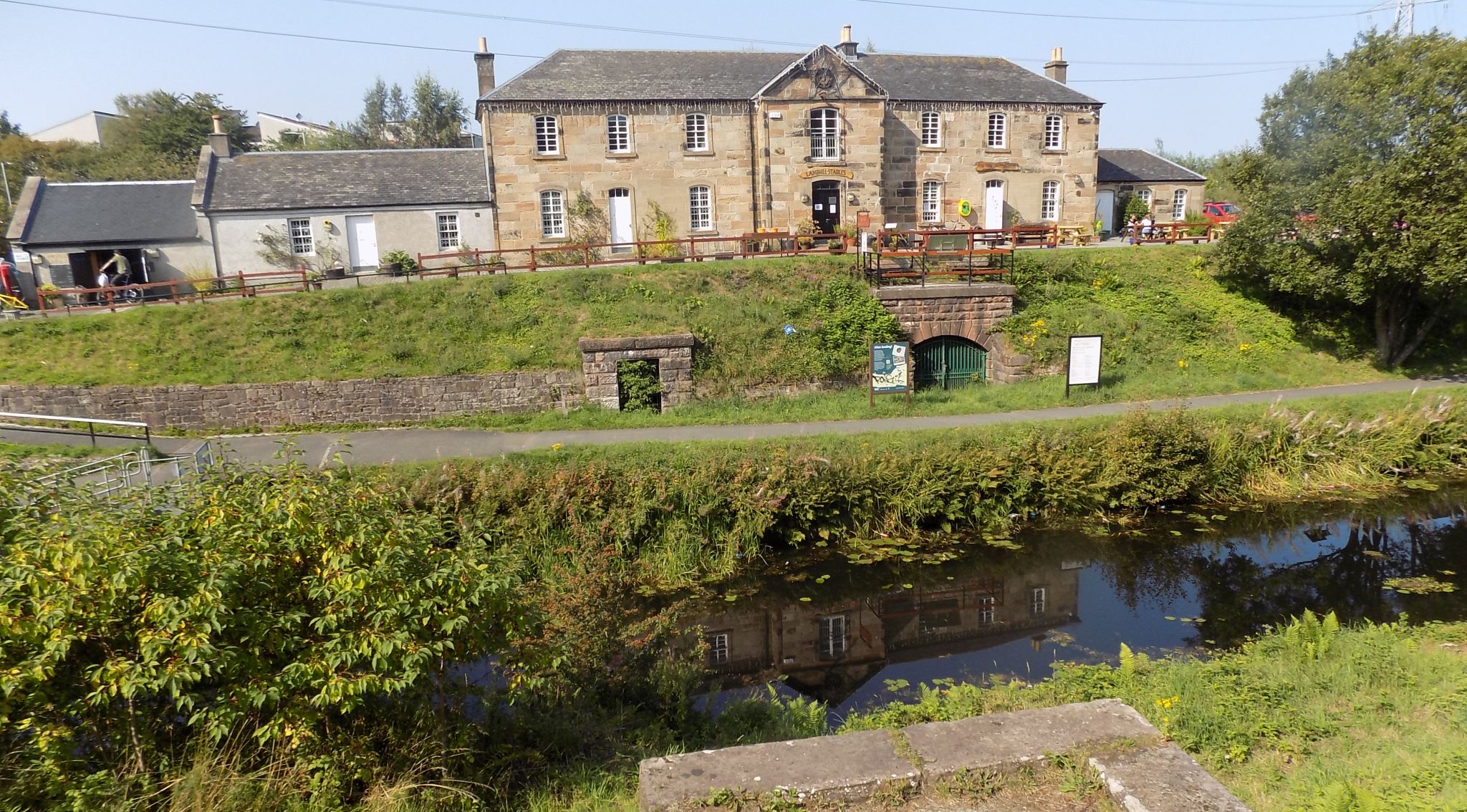 Lambhill Stables above the Forth & Clyde Canal