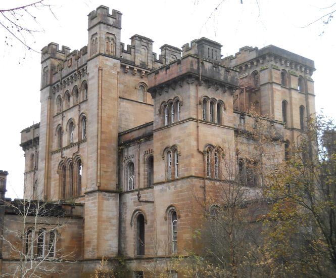 Lennox Castle above Lennoxtown