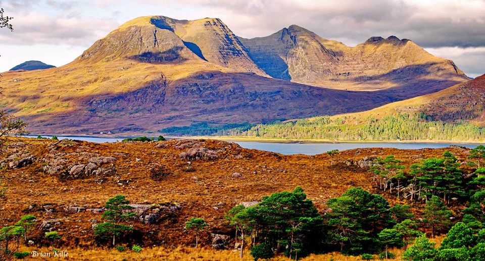 Beinn Alligin across Loch Torridon in NW Highlands of Scotland