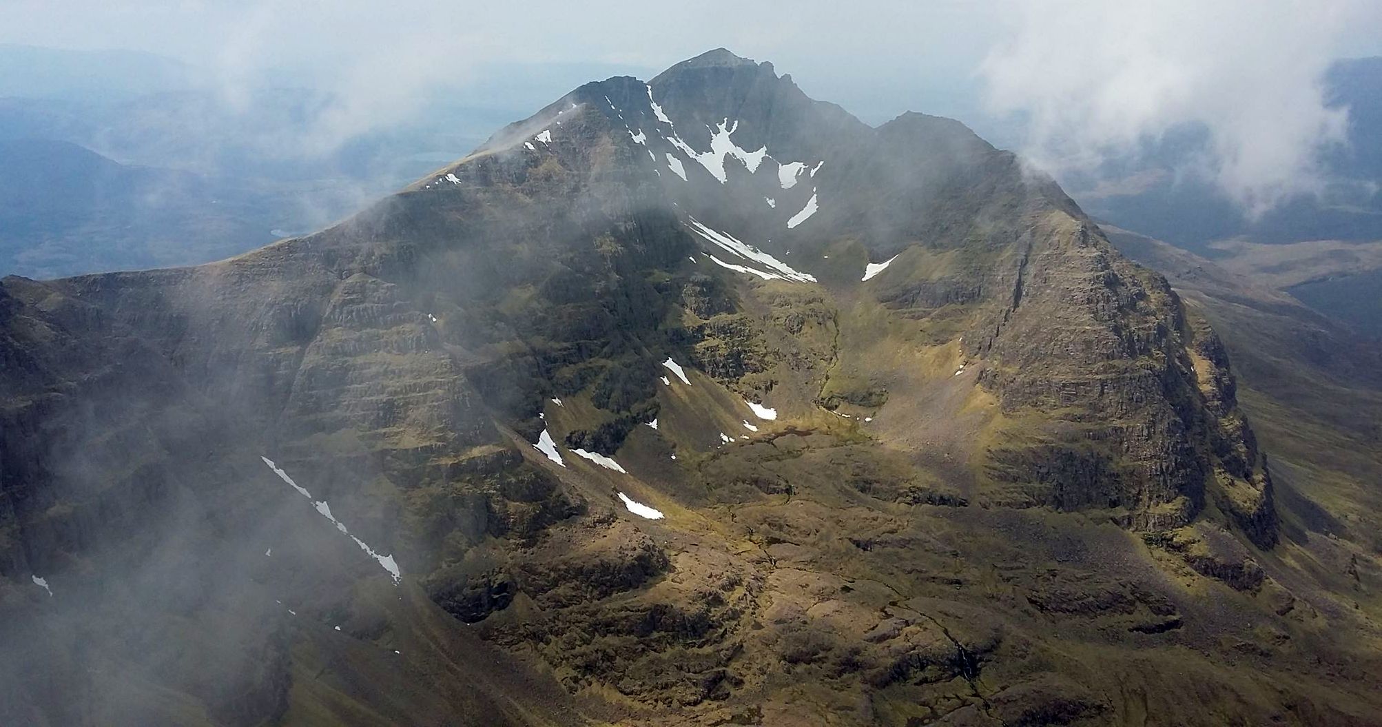 Summit ridge of Liathach in the Torridon Region of the NW Highlands of Scotland