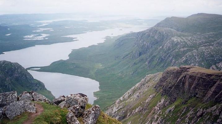 Fionn Loch from A Mhaighdean in the NW Highlands of Scotland