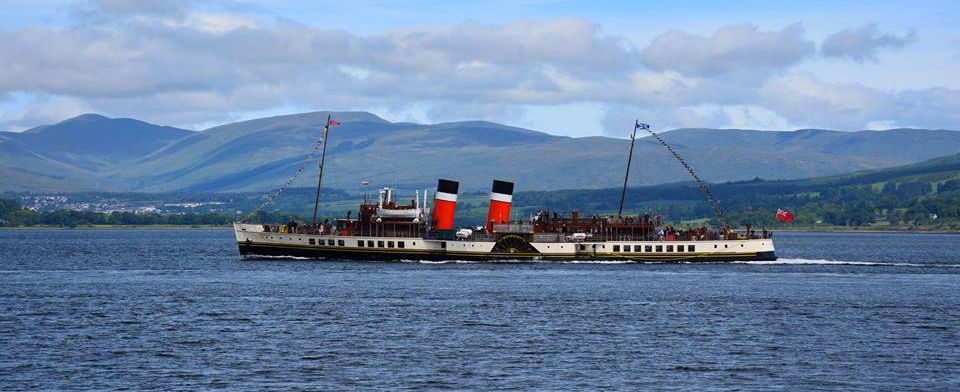 Waverley paddle boat in the Firth of Clyde