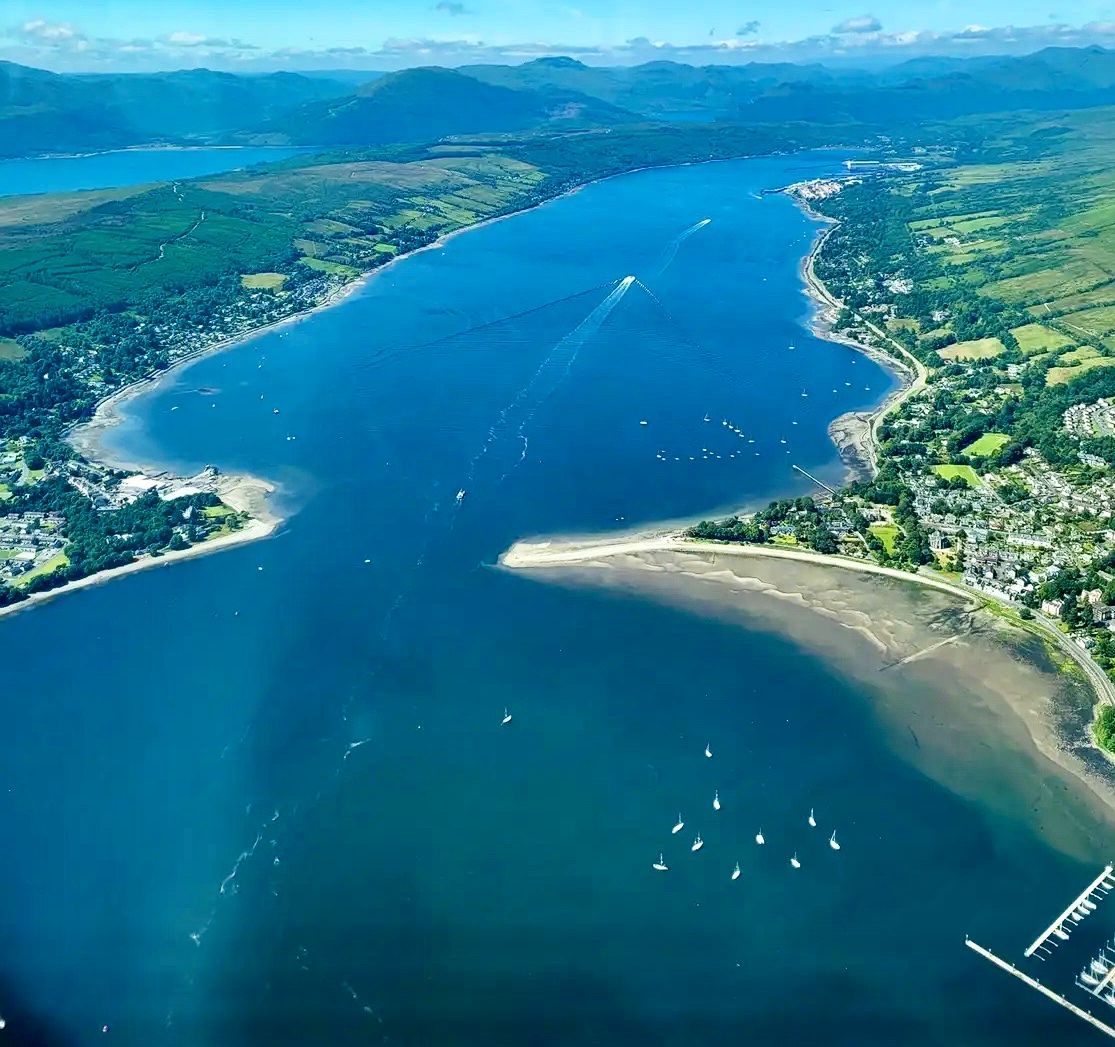 Aerial view of Rhu on the Firth of Clyde